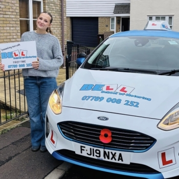 Another GREAT FIRST TIME PASS for instructor Natasha with only THREE faults