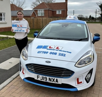 A GREAT FIRST TIME PASS for instructor Natasha with only TWO faults