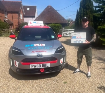 Another GREAT FIRST TIME PASS with only TWO faults for instructor Steve in<br />
Our AUTOMATIC car